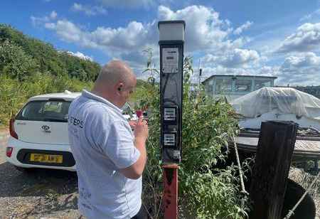 Retrofitting meters at Port Medway Marina