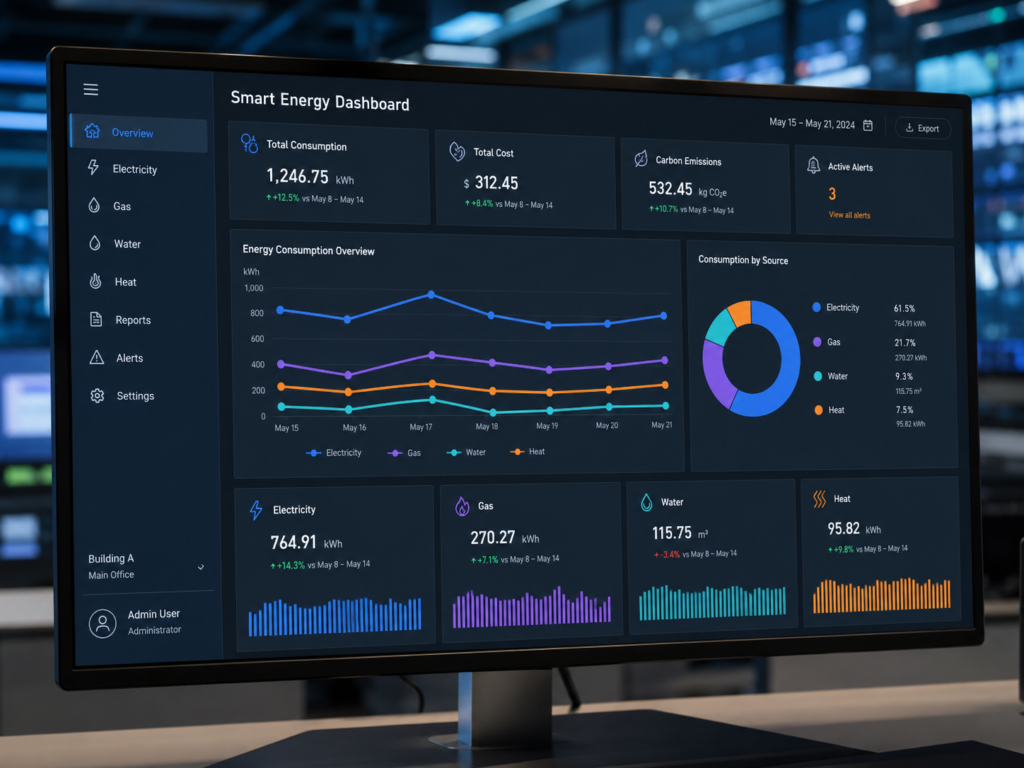 PJW Meters smart energy dashboard